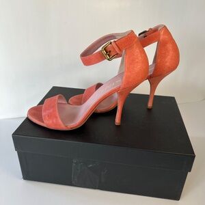 Ernesto Esposito Coral Leather Strap Heels – Size 38 made in Italy  (US 8)